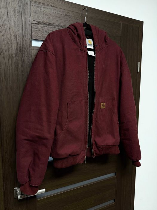 Kurtka Carhartt Active Jacket Bordowa Burgundy Vintage Czerwona 