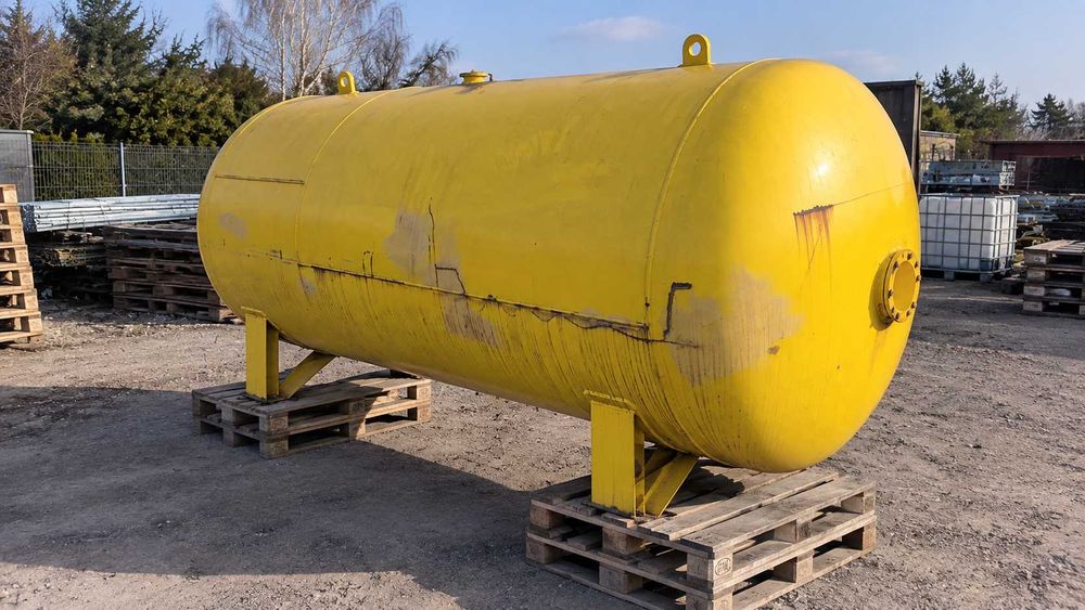 Zbiornik ciśnieniowy KOMNINO 3000L 11 bar poziomy 2013 sprężone powietrze kompresor pneumatyka przemysłowa 3m3 bufor powietrza