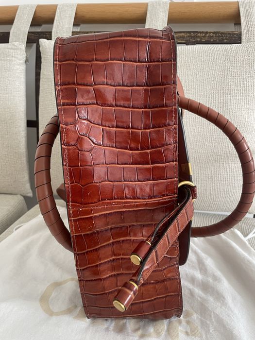 Mala de pele castanha Chloé