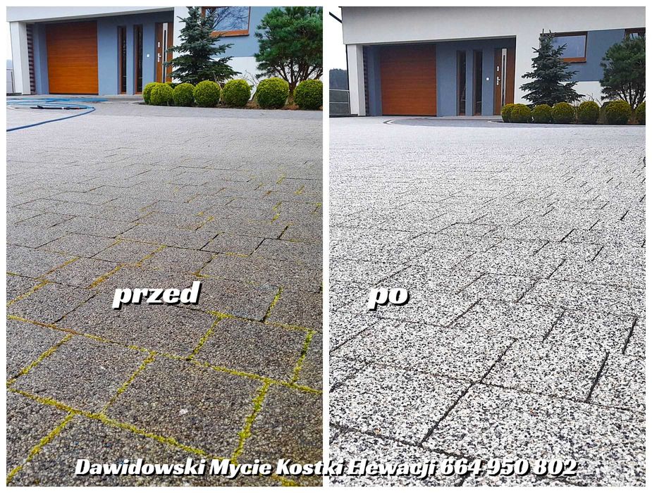 Mycie Kostki Brukowej Elewacji - Czyszczenie tarasu polbruku podjazdu