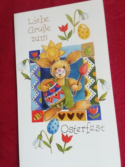 Postal de Páscoa, alemão