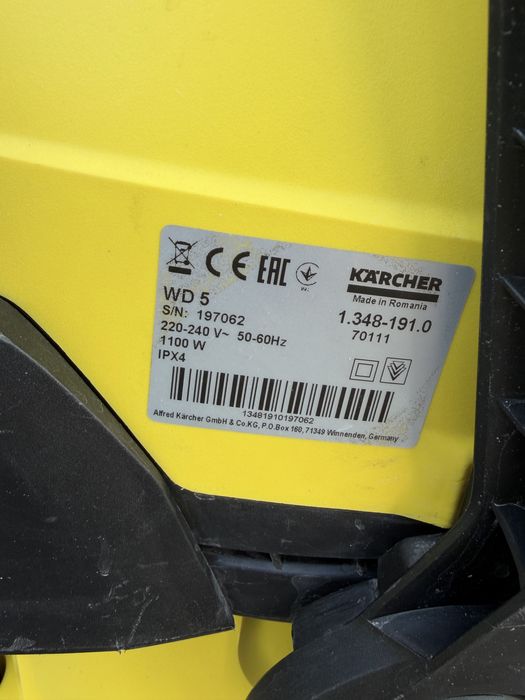 Пилосос будівельний керхерWD5 оригінал