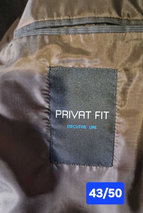 Fato homem, castanho escuro Privat Fit. Linha slim fit.