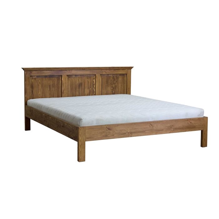 rustykalne łóżko podwójne 160x200 do sypialni w stylu prowansalskim