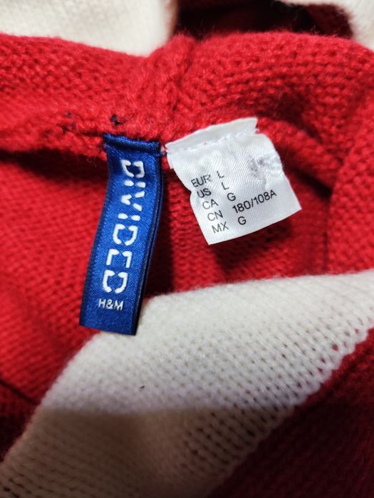 Костюм Деда Мороза, Новогодний свитер H&M Санта-Клауса р.54