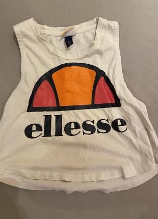 Майка топ ellesse белый топ спортивный