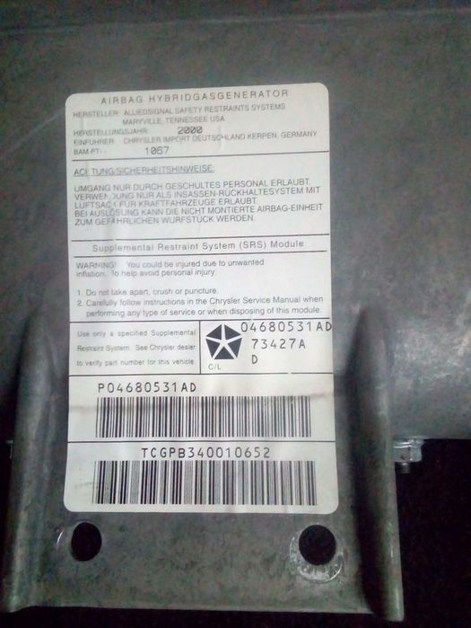 Airbag Passageiro Chrysler Grand Voyager