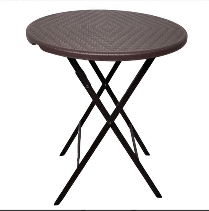 Стол круглый раскладной из иск.  ротанга