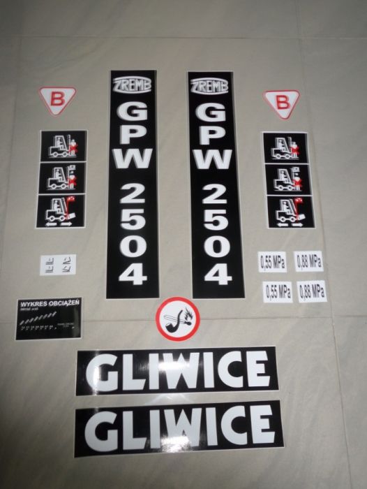 Naklejki na wózki widłowe Gpw Bułgar
