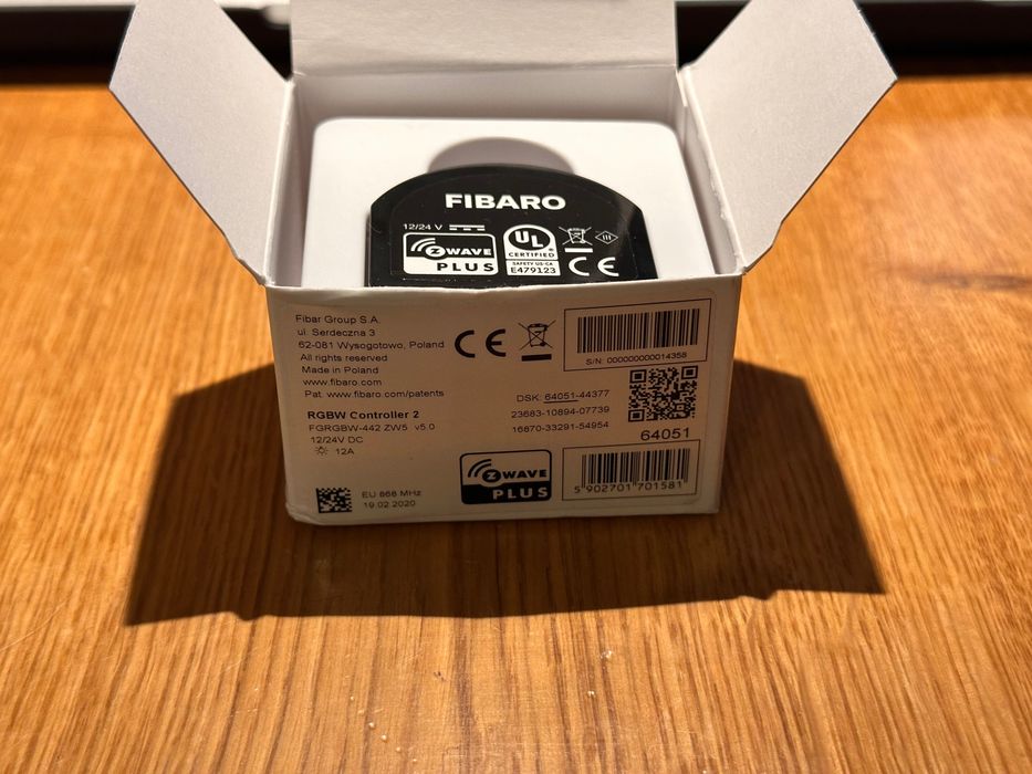 Fibaro RGBW Controller FGRGBW-442 v5.0 Sterownik Z-Wave Home Assistant
