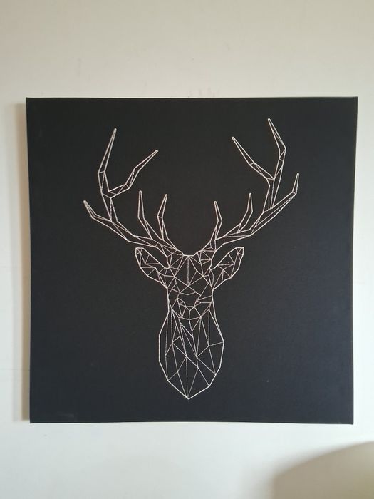 PJATTERYD Quadro/Tela Veado Prateado / Silver Deer Screen