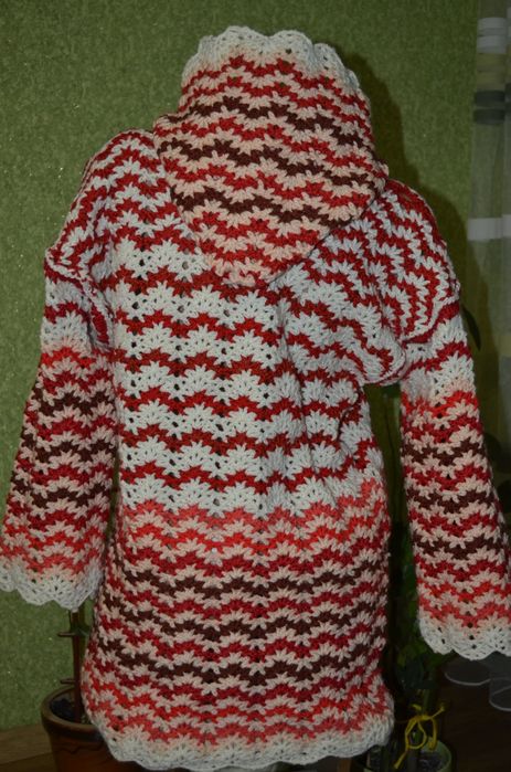 Вязаная туника ручная работа крючком