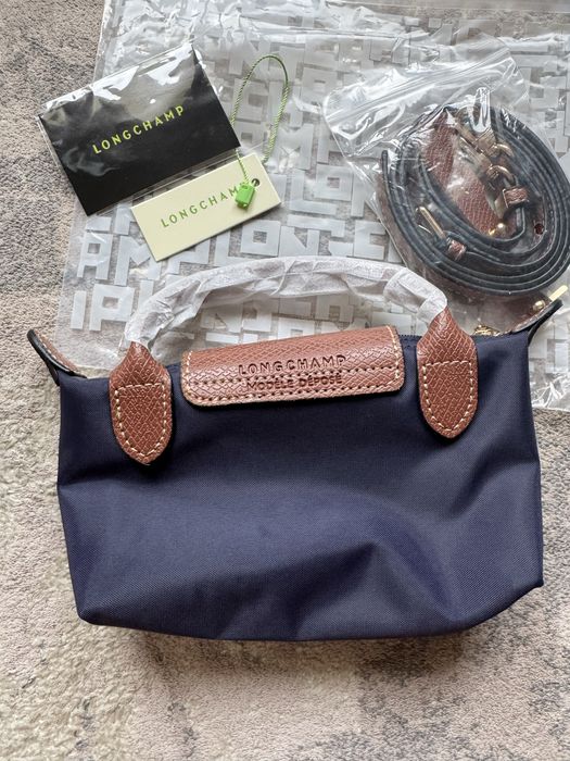 Bolsa longchamp mini azul marinho
