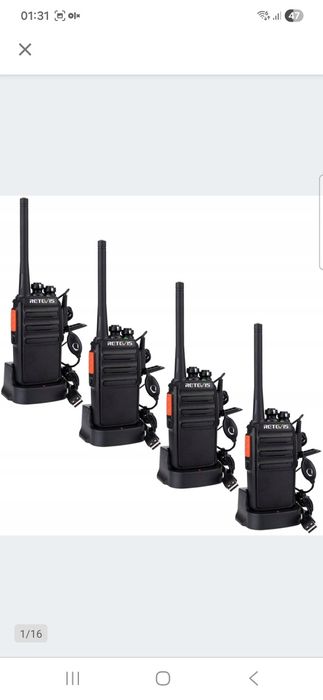 Retevis RT24 Walkie Talkie, Radiotelefon PMR446 z zestawem słuchawkowy