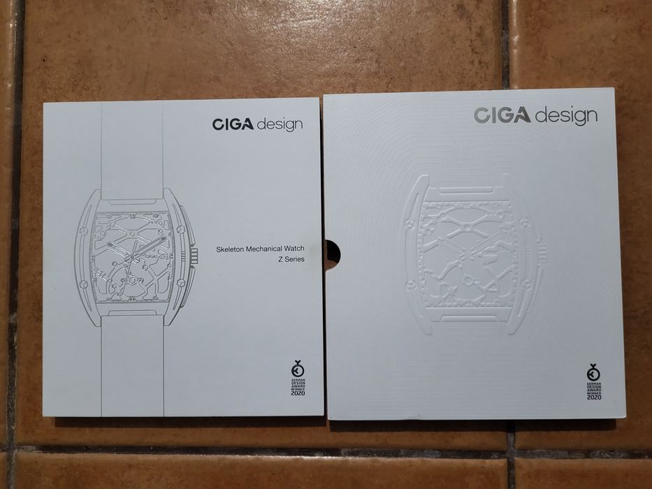 Relógio CIGA Design Z Series automático esqueleto em aço