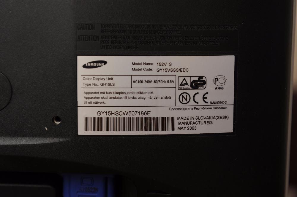 Монитор 15'' Samsung SyncMaster 152v производство Словакия