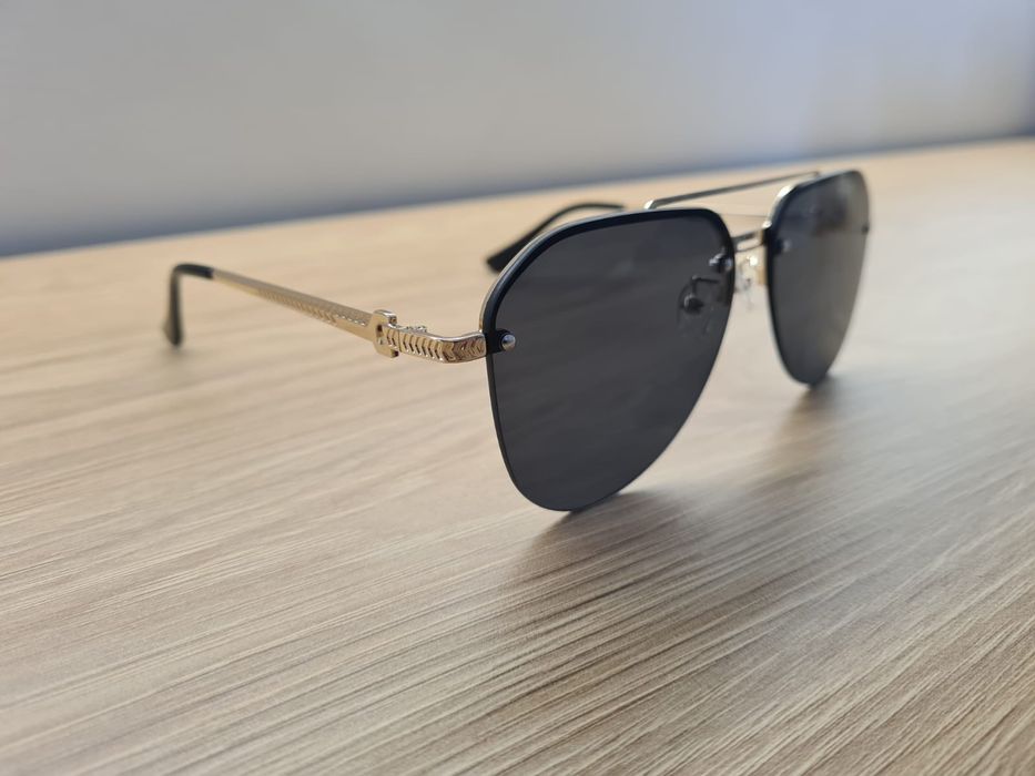 HIT Nowe Męskie Okulary Przeciwsłoneczne Polaryzacyjne UV400 Złote