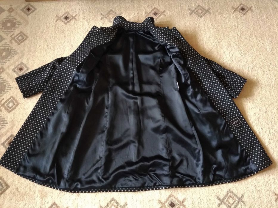 40р. Шерстяное деми пальто, клетка hobbs