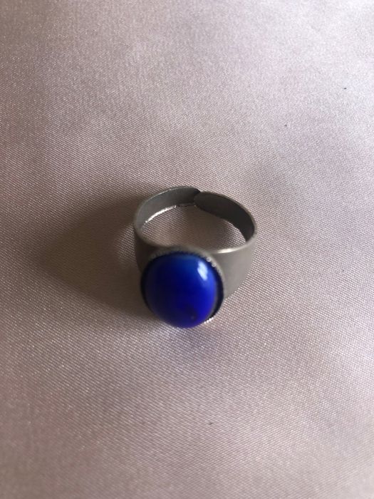 Anel antigo com pedra azul