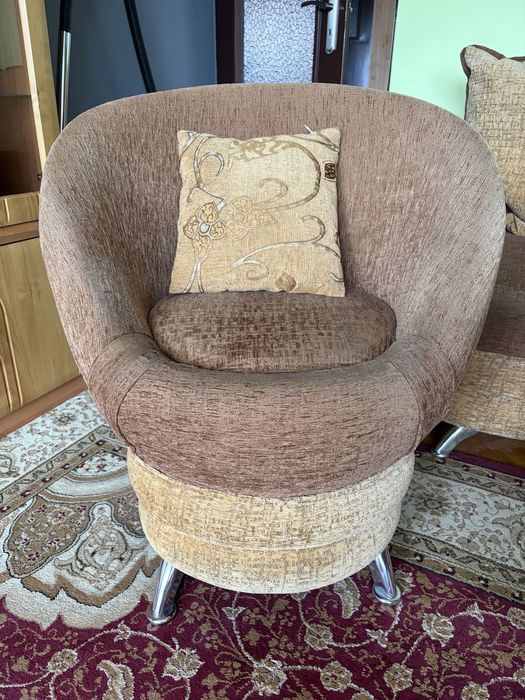 Sofa z funkcją spania + fotel + stolik ława