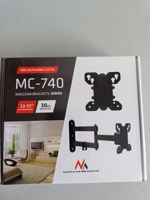 Regullowany uchwyt ścienny do telewizora Maclean Brackets MC-740