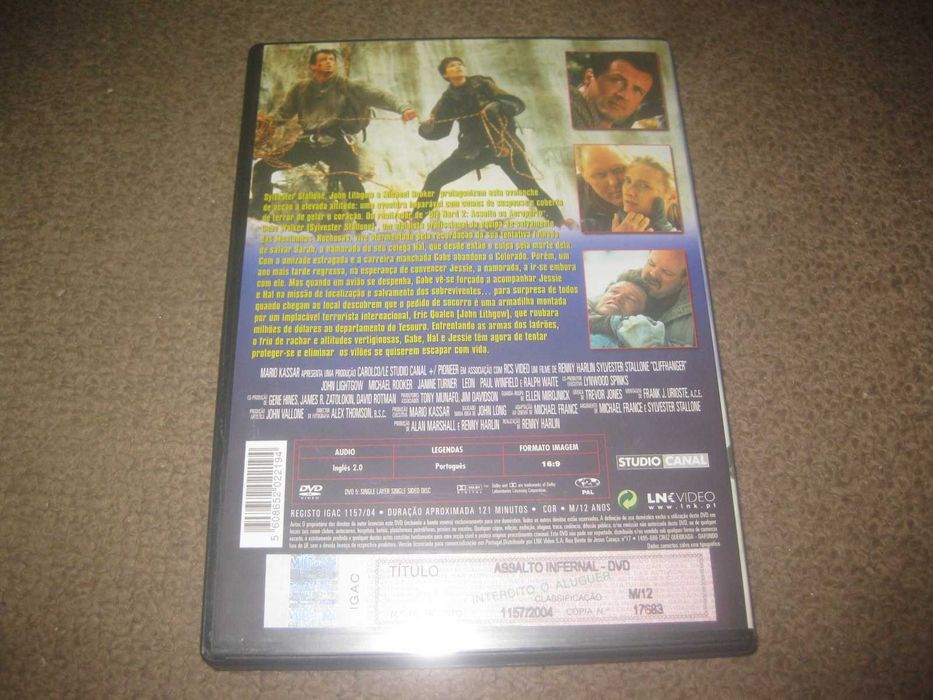 DVD "Assalto Infernal" com Sylvester Stallone