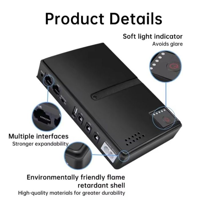 ДБЖ UPS DC1018L для роутера 12800 mAh (нові акб)