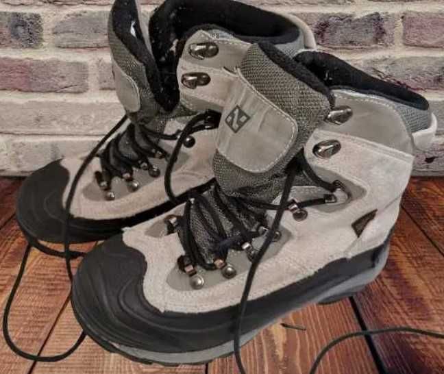 NORHEIM - AQUAMAX Skórzane Solidne Buty Trekkingowe Wysokie 37  23 cm