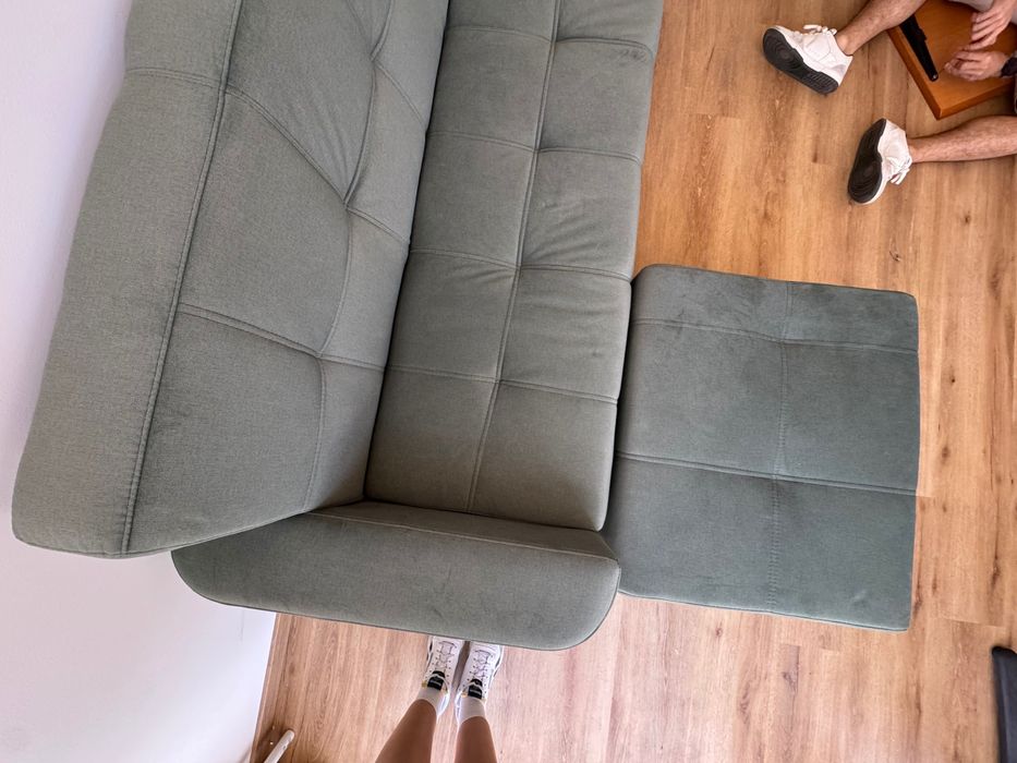Sofá e puff chaise longue