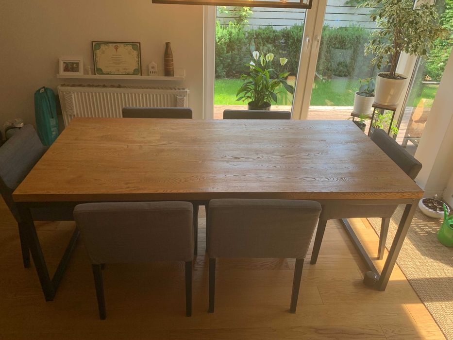 Stół jadalnia LITE DREWNO DĄB rozkładany 100x210+60+60 2 przedłużki LOFT