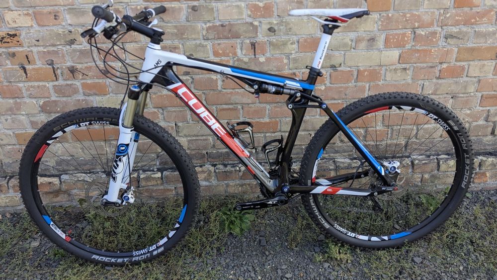 Велосипед двохпідвіс Cube ams Carbon XL/fox/Shimano XT/Formula