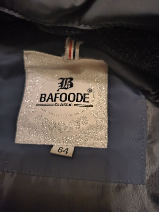 Чоловіча тепла зимова куртка BAFOODE Classic — розмір 64, темно-синя