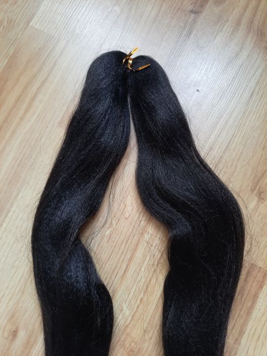 Włosy czarne doczepiane długie 65 cm pasmo nowe