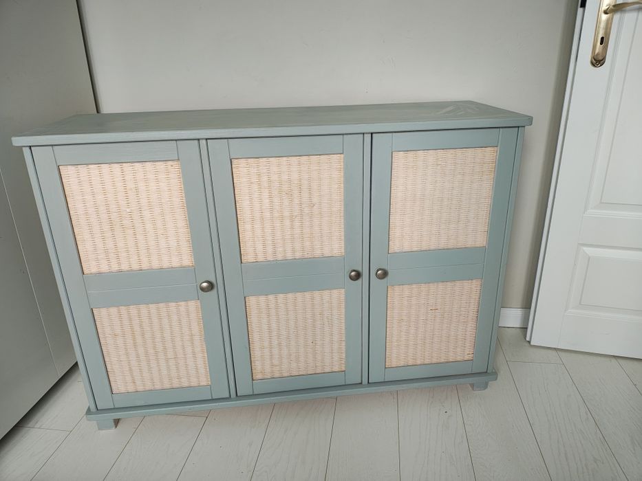 Komoda lite drewno rattan