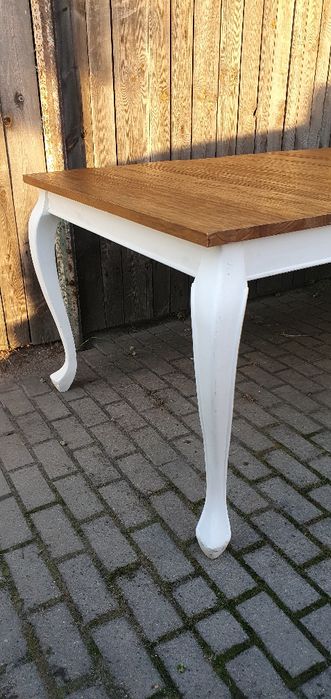 Stół na giętych nogach lite drewno