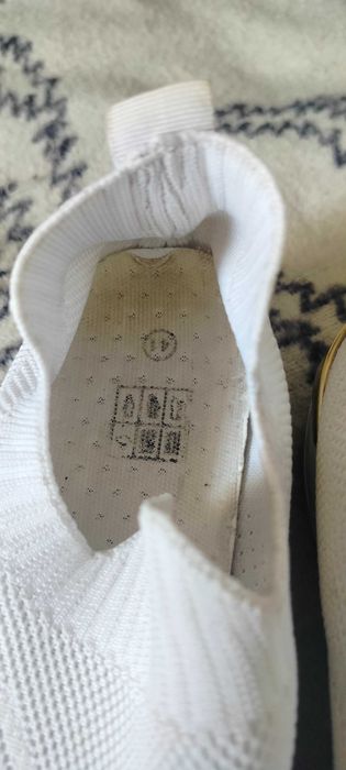 Białe Wsuwane Buty Sportowe sneakersy na Grubej Podeszwie