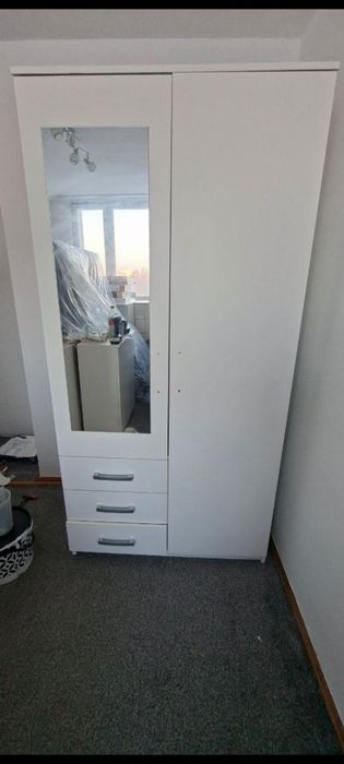 Szafa dwudrzwiowa biała Jysk