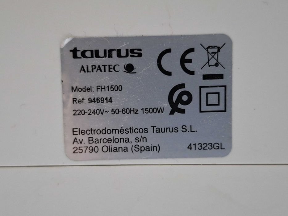 Termoventilador de cerâmica 1500 w Taurus Alpatec