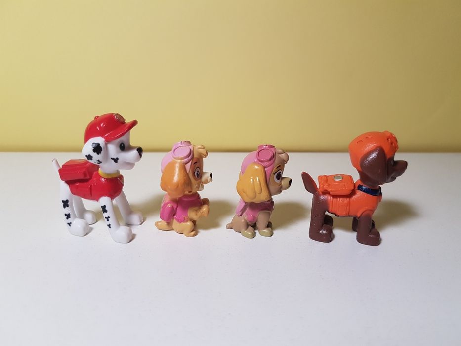 Psi Patrol Spin Master zestaw 6. PVC. Ślady użytkowania.