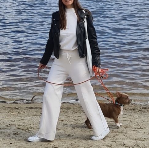 Solmar трикотажний жіночий костюм, р S, палаццо, бавовняний, щільний