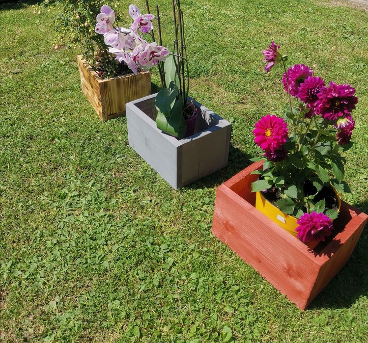 Doniczka Donica drewniana