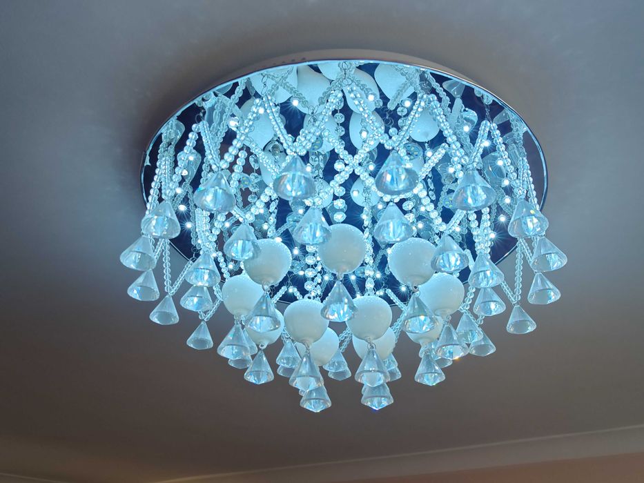 Kryształowa lampa sufitowa led plafon