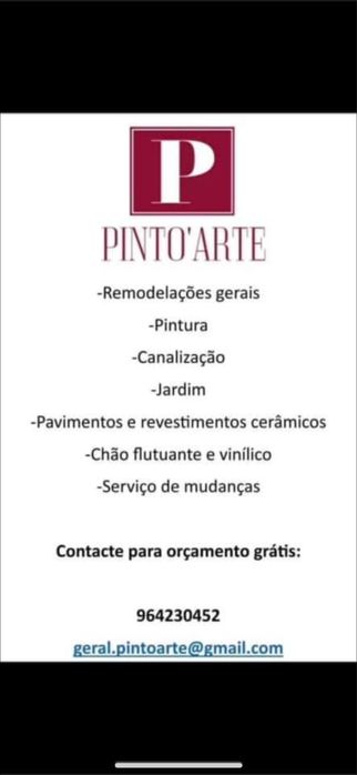 Remodelações gerais, pinturas , ladrilhos, jardim