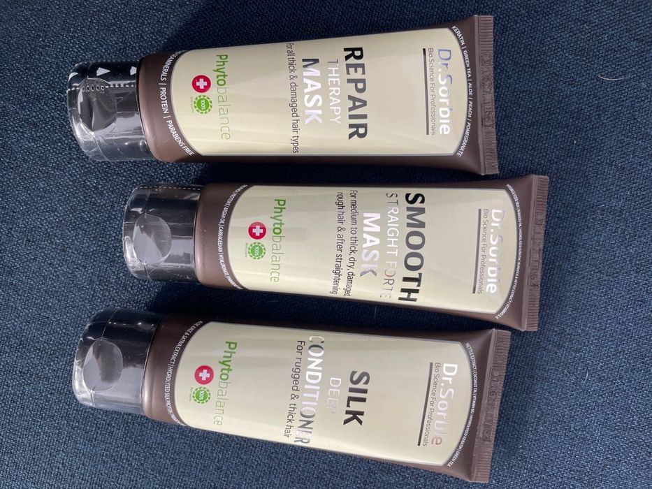 Маска, шампунь, кондиціонер в мініатюрах 75мл dr.Sorbie доктор Сорбі