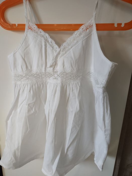 Bluzeczka szelki koronka Zara 128