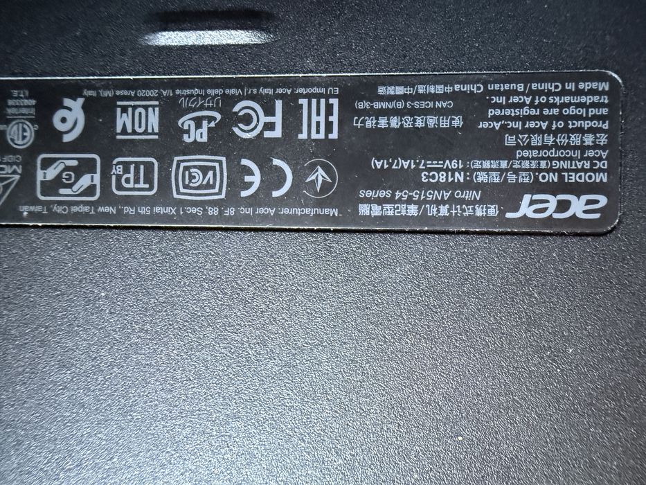 Acer nitro 5 na czesci
