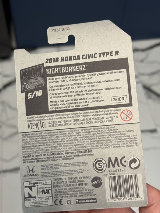 Hot Wheels 2018 Honda Civic TYPE R FK8 Type-R Mugen JDM pierwsze wyd!