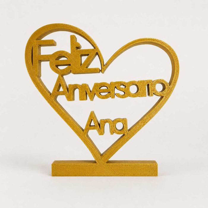Topo de Bolo Personalizado para Casamento | Nomes | Impressão 3D