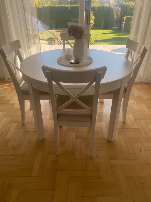 Biały okrągły Stół Ikea