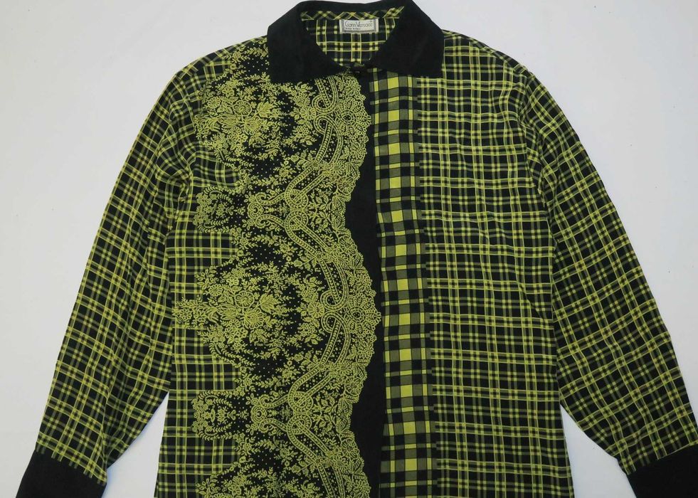 Gianni Versace piękna jedwabna koszula bluzka vintage M/L